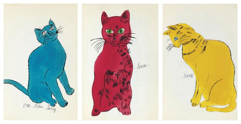 25  Cats Named Sam And One Blue Pussy - Andy Warhol - Pop Art Print - Large Art Prints