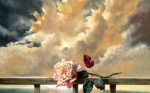 Beautiful Painting Of A Rose by Sina Irani