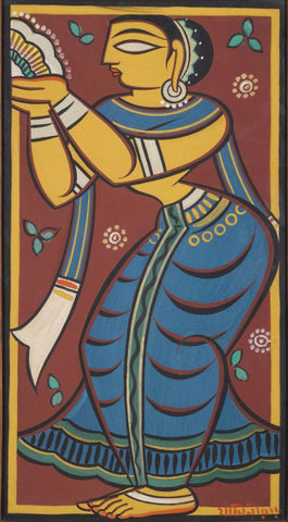 Gopini - III by Jamini Roy