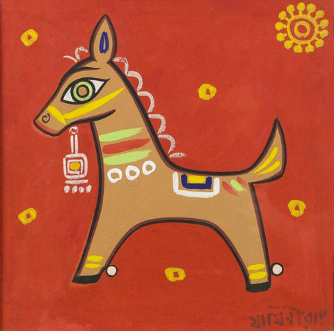 Jamini Roy - Giraffe by Jamini Roy