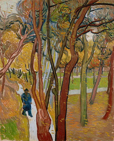 The Garden of Saint Pauls Hospital - the Fall of the Leaves - Posters by Vincent Van Gogh