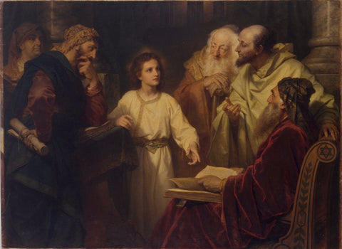 Jesus in the Temple - Large Art Prints by Heinrich Hofmann