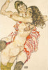 Egon Schiele - 2 Freunde (2 Girlfriends) - Large Art Prints