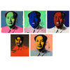Set of 10 Andy Warhol’s Portraits of Mao Zedong Paintings - Canvas Roll (24 x 24 inches) each