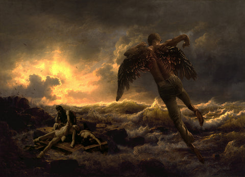 Angel Of Strength - Large Art Prints by Nicolaas Porter