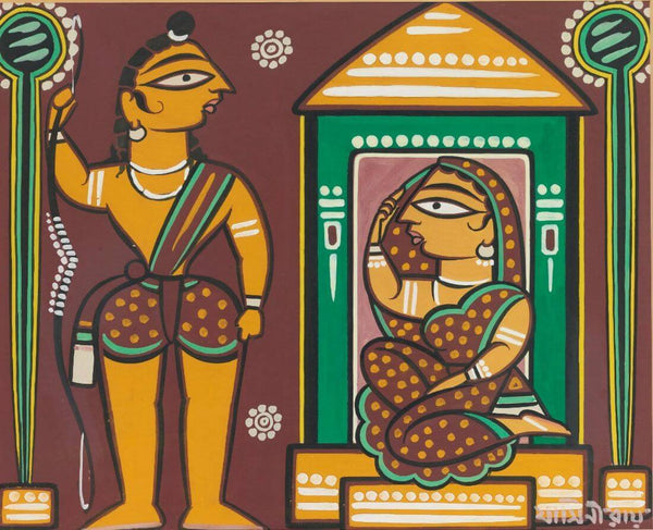 Jamini Roy - Ram Sita - Framed Prints