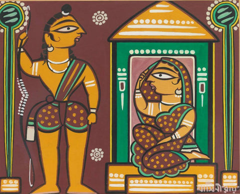 Jamini Roy - Ram Sita by Jamini Roy