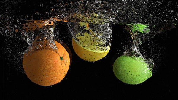 Nutritious Fruit Splash - Framed Prints