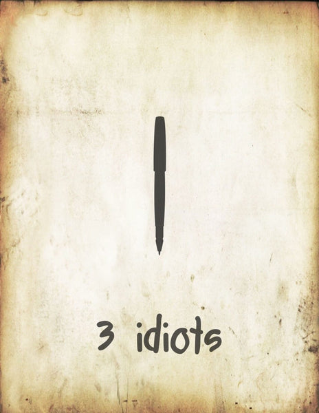 3 Idiots - Aamir Khan - Bollywood Cult Classic Hindi Movie Minimalist Poster - Large Art Prints