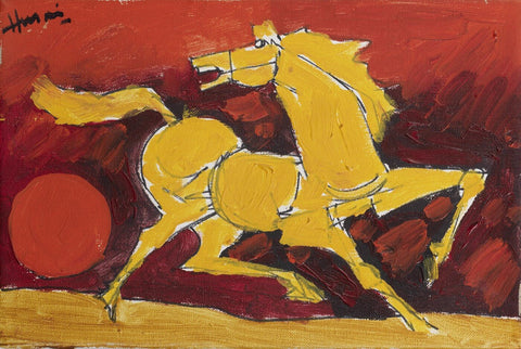 The Horse That Looked Back - Posters by M F Husain