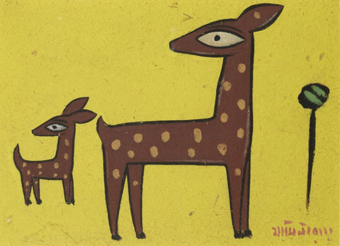 Jamini Roy - Deer - Life Size Posters