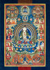 Indian Miniature Art - Vajrasattva (Buddhist Deity) - White (solitary) - Life Size Posters