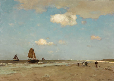 Beach Scene, 1887 - Canvas Prints by Jan Hendrik Weissenbruch