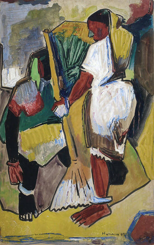 Two Ladies by M F Husain