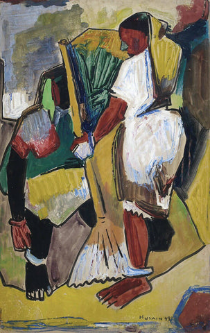 Two Ladies - Posters by M F Husain