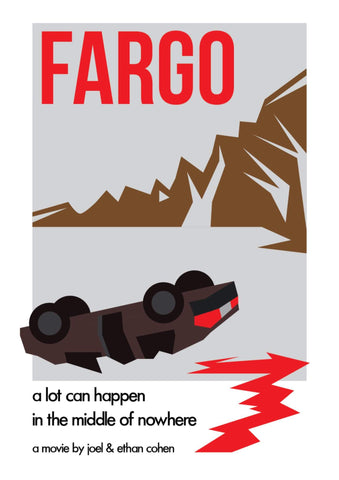 Fargo - Coen Brothers - Hollywood Movie Art Poster - Canvas Prints by Ryan