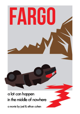 Fargo - Coen Brothers - Hollywood Movie Art Poster - Framed Prints by Ryan