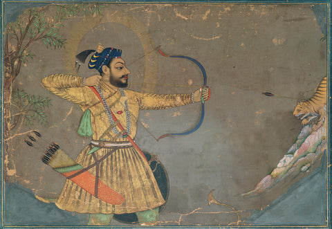Indian Miniature Art - Rajput Painting - King Mahmud Gawan Of Bahmani Kingdom - Posters by Angele Hammonds