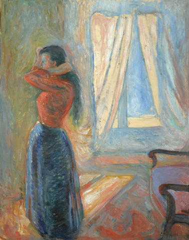 Woman Looking In The Mirror - Posters by Edvard Munch