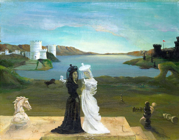 The Chess Queens - Muriel Streeter - Surrealist Painting - Art Prints