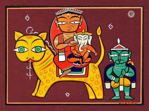 Goddess Durga by Jamini Roy