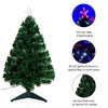 4 Feet Tall, Premium Quality Imported Christmas Tree with Fiber Optic / LED Light Up Christmas Tree with Light Settings and Stand