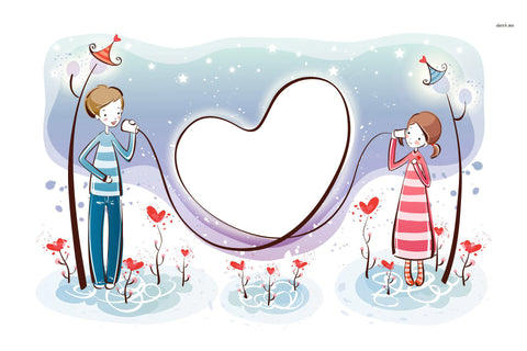 Cartoon Couple Love by Sina Irani