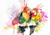 Love Birds Abstract Art - Canvas Prints
