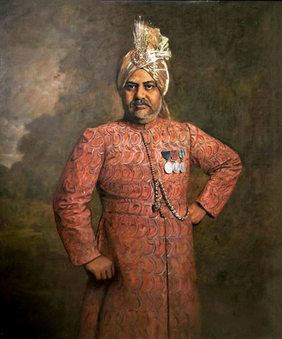 Maharaja Of Cossimbazaar - A.E. Harris - Vintage Indian Royalty Painting - Posters by Royal Portraits