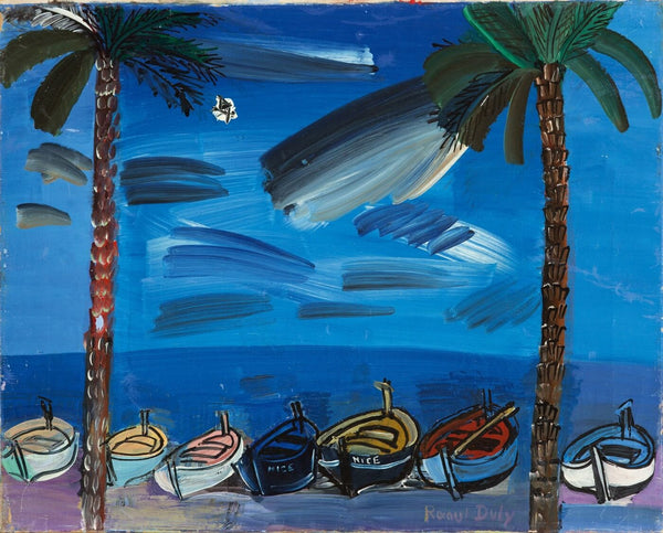 The Boats In Nice (Nice, Les Barques) - Raoul Dufy - Canvas Prints