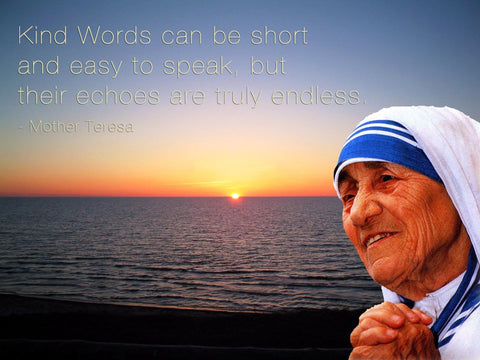 Kind Words.. - Mother Teresa Quotes - Canvas Prints