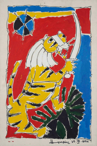 Warrior Tiger by M F Husain