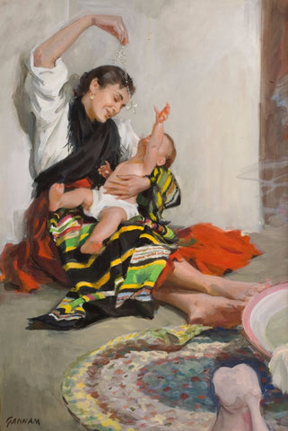 Mexican Mother And Child - Life Size Posters by Emanuel Bennett