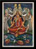 Kamala And Bhairavi - Set of 2 - Bengal School of Art  - Framed Canvas - (18 x 12 inches)each