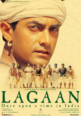 Lagaan - Bollywood Cult Aamir Khan Classic Hindi Movie Poster - Art Prints