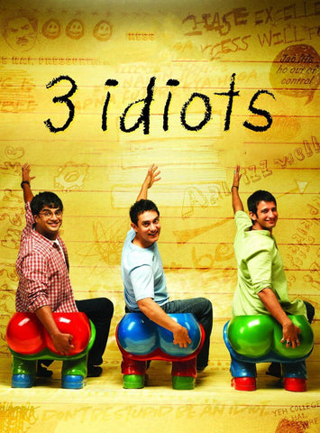 3 Idiots - Aamir Khan - Bollywood Movie Poster - Framed Prints