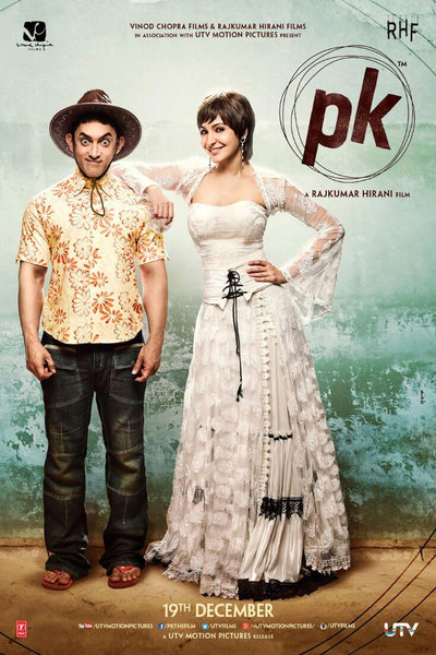 PK - Aamir Khan - Hindi Movie Poster - Canvas Prints