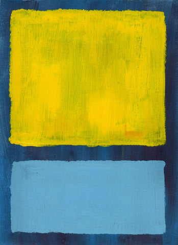 Yellow and Blue 1954  - Mark Rothko - Color Field Painting - Life Size Posters