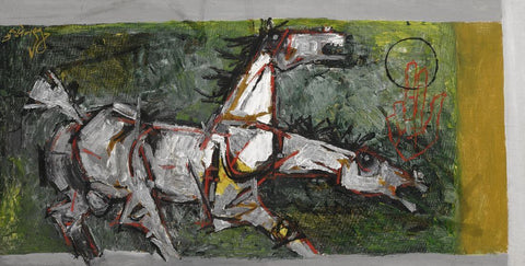 Moonlight Horses by M F Husain