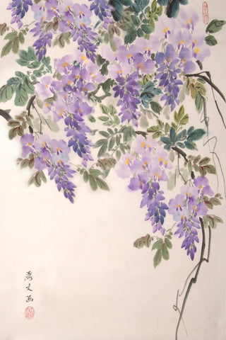 Purple Flower - Large Art Prints by Lilly Milton