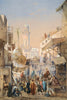 Side View of Moumayed Sultan Mosque and a Street in Cairo - Posters