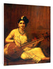 Set Of 3 Raja Ravi Varma Paintings- Kadambari, Woman Holding a Fruit And Malabar Lady With Veena - Gallery Wrapped Art Print