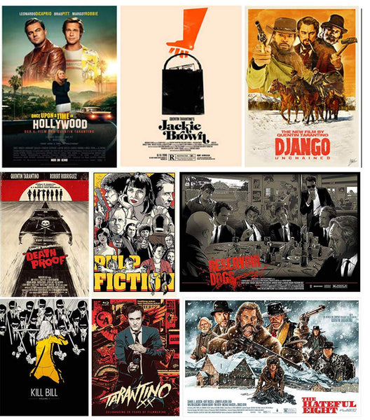 Set of 10 Best of Quentin Tarantino Movies - Poster Paper (12 x 17 inches) each