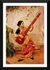 Set Of 3 Raja Ravi Varma Paintings- Kadambari, Woman Holding a Fruit And Malabar Lady With Veena - Framed Art Print