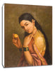 Set Of 3 Raja Ravi Varma Paintings- Kadambari, Woman Holding a Fruit And Malabar Lady With Veena - Gallery Wrapped Art Print