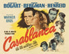 Casablanca – Humphrey Bogart And Ingrid Bergman, – Hollywood Classic English Movie Poster - Canvas Prints