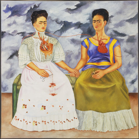 The Two Fridas (Las Dos Fridas) - Frida Kahlo Masterpiece Painting by Frida Kahlo