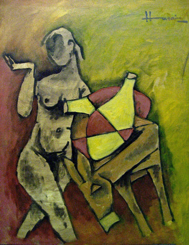 88 Husains In Oils - II - Framed Prints by M F Husain