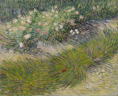 Grass and Butterflies - Framed Prints by Vincent Van Gogh