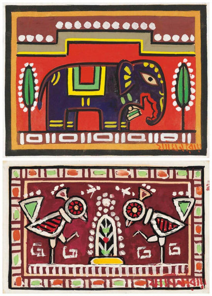 Jamini Roy - Untitled (Elephant) - Large Art Prints
